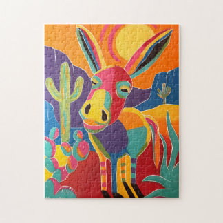 Colourful southwestern donkey puzzle