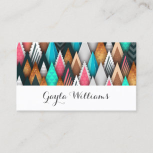 Colourful Southwestern Modern Geometric Business Card