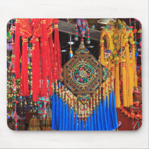 Colourful souvenirs in a shop, China Mouse Mat