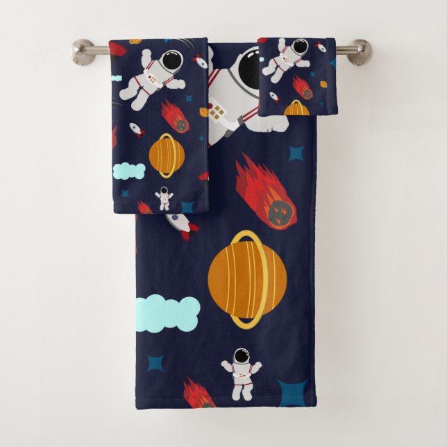 Colourful Space  Bath Towel Set (Insitu)