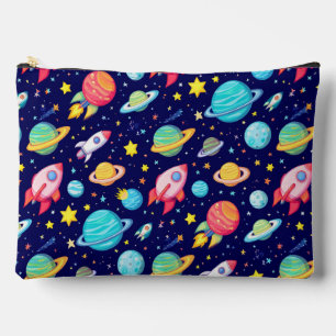 Colourful Space Cartoon Pattern Accessory Pouch