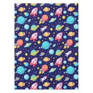 Colourful Space Cartoon Pattern Tablecloth