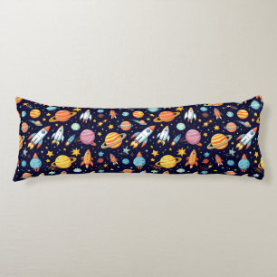 Colourful Space Exploration Pattern Body Cushion