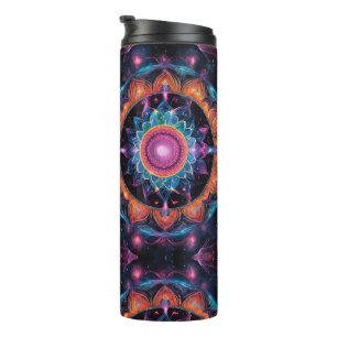Colourful Space Mandala Thermal Tumbler
