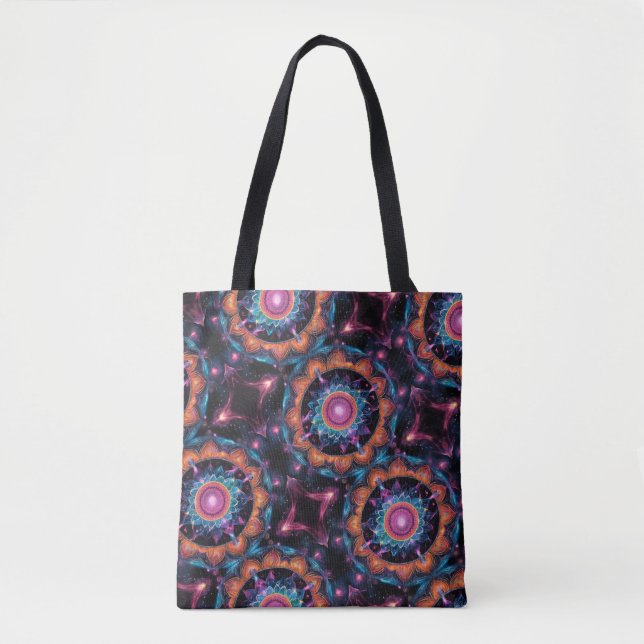 Colourful Space Mandala Tote Bag (Front)