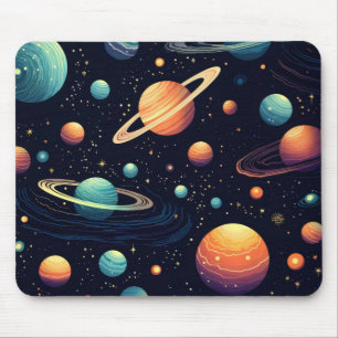 Colourful Space Mouse Mat