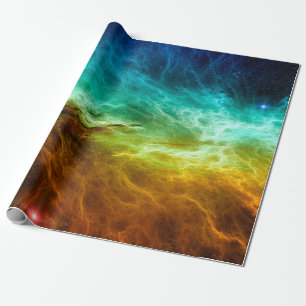 Colourful space nebula background,abstract,astrono wrapping paper