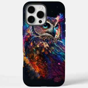 Colourful Space Owl iPhone 16 Pro Max Case