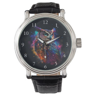 Colourful Space Owl            Watch