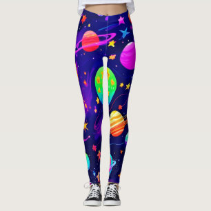 Colourful Space Pattern Leggings