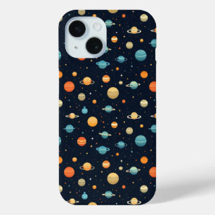 Colourful Space Planet Pattern iPhone 15 Case