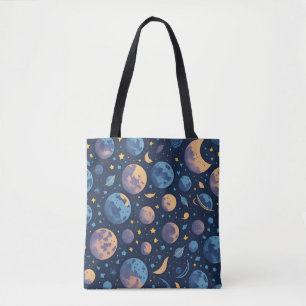 Colourful Space Themed Tote Bag