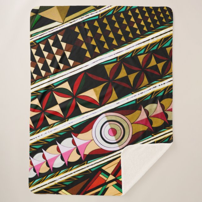 Colourful Spanish Ceiling Architecture Sherpa Blanket (Front)