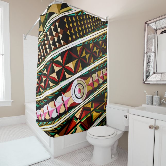 Colourful Spanish Ceiling Architecture Shower Curtain (In Situ)