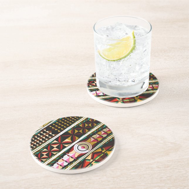 Colourful Spanish Church Ceiling Coaster (Side)