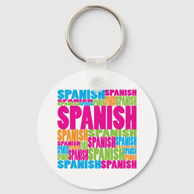 Colourful Spanish Key Ring (Front)