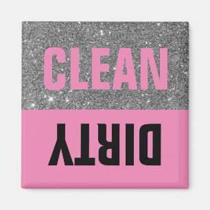 Colourful Sparkle Clean Dirty Dishwasher Magnet