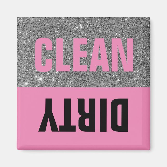 Colourful Sparkle Clean Dirty Dishwasher Magnet (Front)