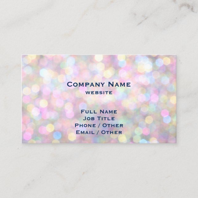 Colourful Sparkles Business Card (Front)