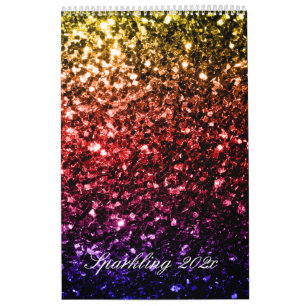 Colourful Sparkles Custom Printed Calendar 2025