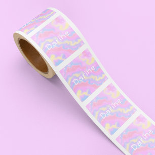 Colourful Sparkles Rainbow Girly  Square Sticker