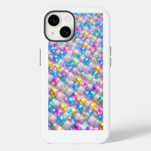 Colourful Sparkling Gemstone Mosaic Luxury Diamond iPhone 14 Case