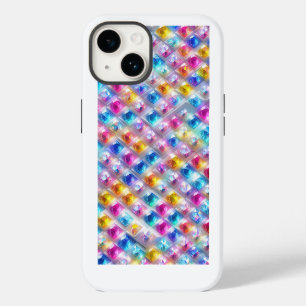 Colourful Sparkling Gemstone Mosaic Luxury Diamond iPhone 14 Case