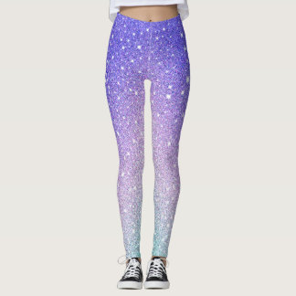 Colourful Sparkling Glitter Gradient Fun Sport Gif Leggings