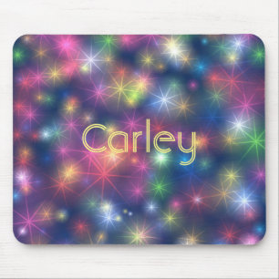 Colourful Sparkly Neon Lights Bokeh Personalised Mouse Mat