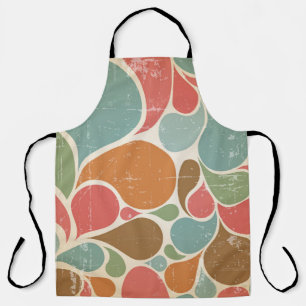Colourful Spatters: Abstract Retro Pattern. Apron