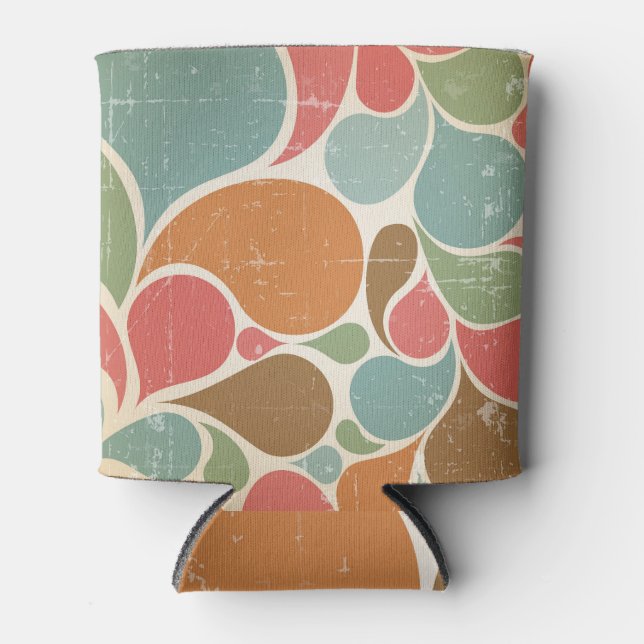 Colourful Spatters: Abstract Retro Pattern. Can Cooler (Front)