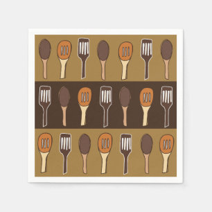 Colourful Spatula Kitchen Cooking Party Napkin
