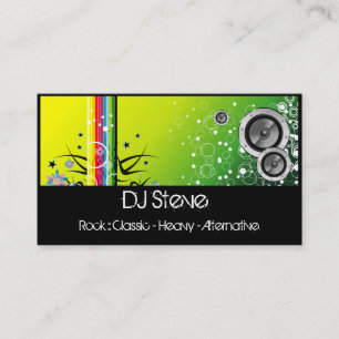 Colourful Speakers Band DJ Music Business Cards