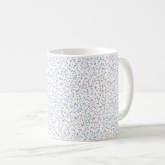 Colourful Speckled Spring Dots  Coffee Mug (Front Right)