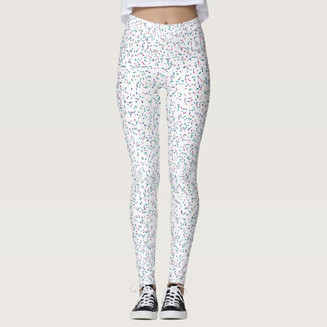 Colourful Speckled Spring Dots Leggings (Front)