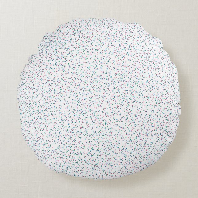 Colourful Speckled Spring Dots  Round Cushion (Front)