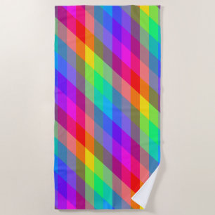 Colourful Spectral Prisms Beach Towel