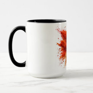 Colourful Spice Powder Explosion Burst White Mug