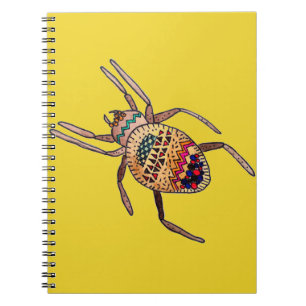 Colourful Spider arachnid art Notebook