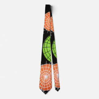 Colourful Spider Web Design Futuristic Circular Tie