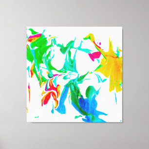 Colourful spider webs canvas print