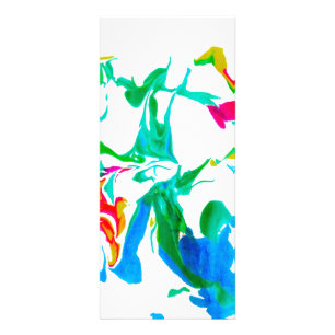 Colourful spider webs rack card