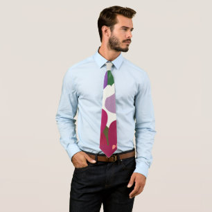 Colourful Spiderwort Flowers Floral Tie