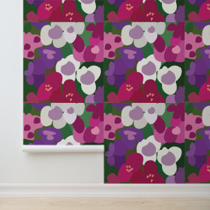 Colourful Spiderwort Flowers Floral Wallpaper