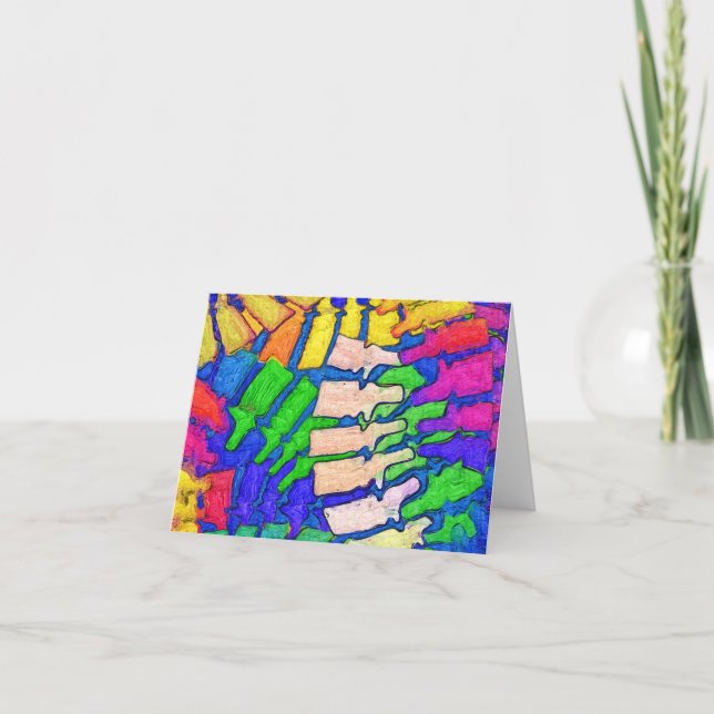 Colourful Spine Art Card (Front)