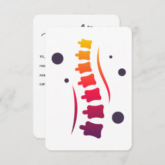 Colourful Spine Logo Chiropractic Gift Certificate