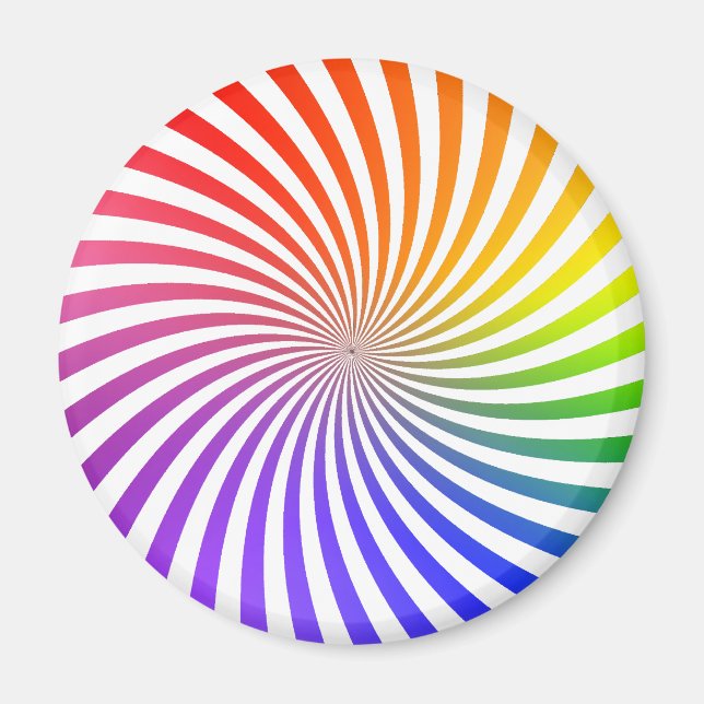 Colourful Spiral Design: Magnet (Front)