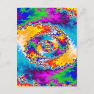 Colourful Spiral Design: Postcard