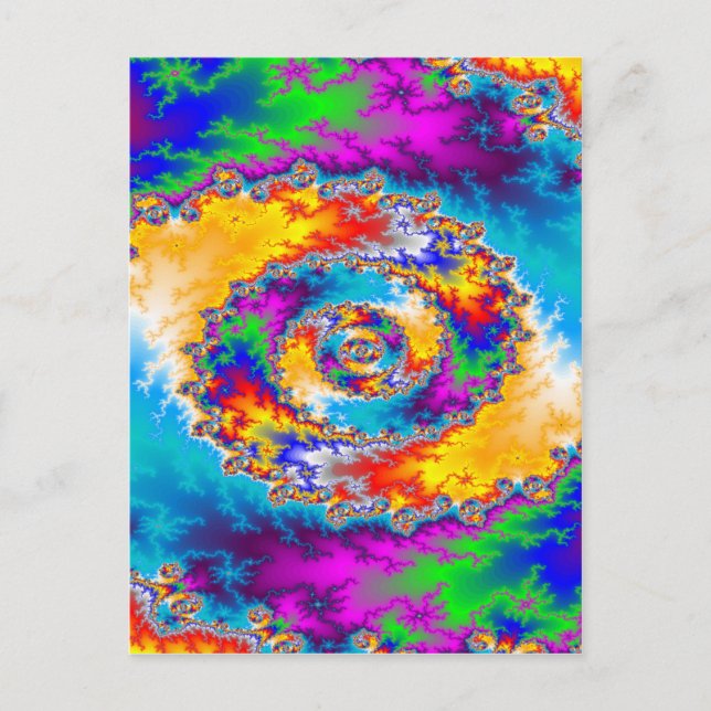 Colourful Spiral Design: Postcard (Front)