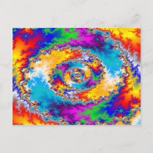 Colourful Spiral Design: Postcard